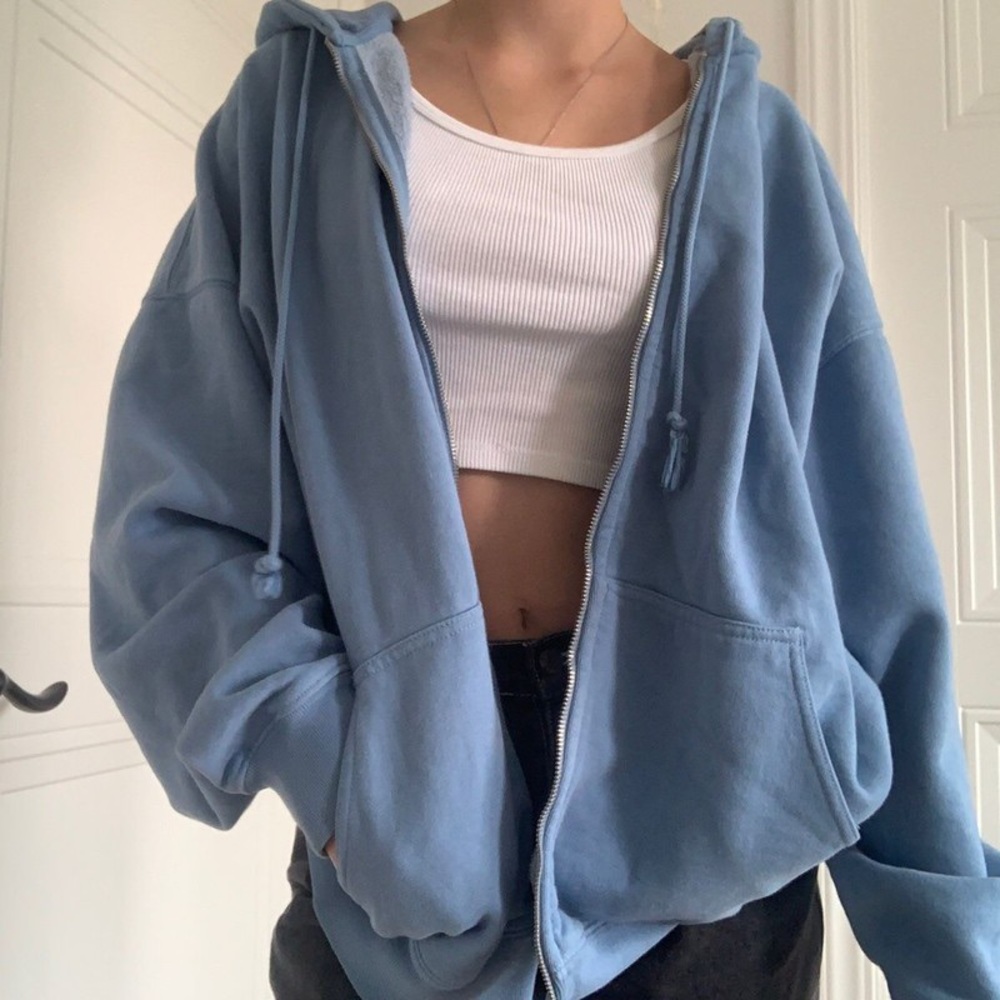 Brandy Melville rare Carla hoodie blue